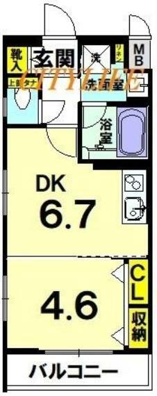ベラジオ京都壬生イーストゲート(1DK) 3階の間取り図