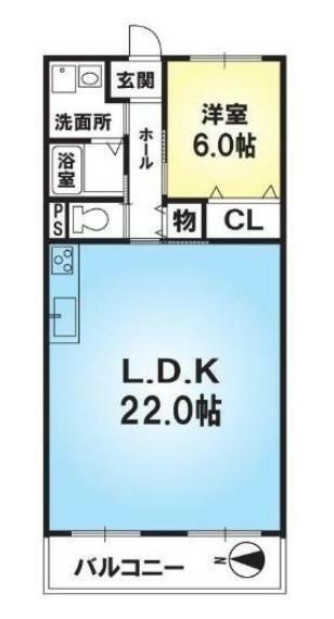 マンハイム山科(1LDK) 7階の間取り図
