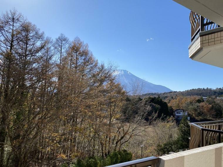 バルコニーからの眺望　右側に富士山が望めます