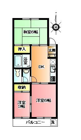 高島平ローヤルコーポ(3DK) 5階の内観
