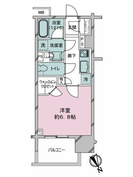 オープンレジデンシア名古屋駅THE　COURT(1K) 5階の間取り図