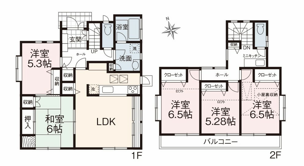 5LDK　お部屋をスッキリ保つ小屋裏収納が嬉しい邸宅です！