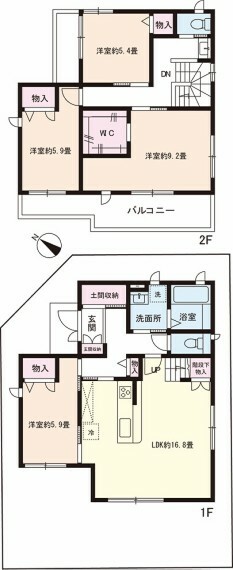 4LDK、土地面積120.18m2、建物面積114.45m2