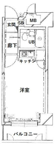 ダイアパレス塚本II番館(1R) 6階の間取り図