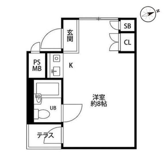 デトム・ワン京大前(1R) 1階の間取り図