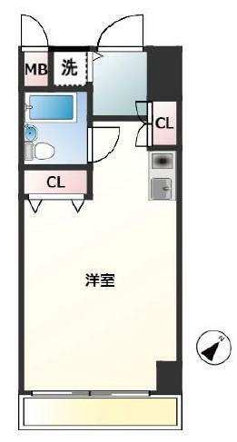 パーク・ノヴァ川崎(1R) 8階の間取り図