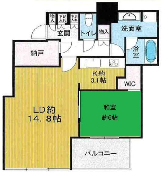 シティタワー大阪天満ザ・リバー＆パークス(1LDK) 7階の間取り図