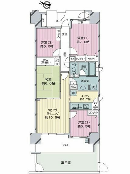 東京アクアージュ(4LDK) 1階の内観