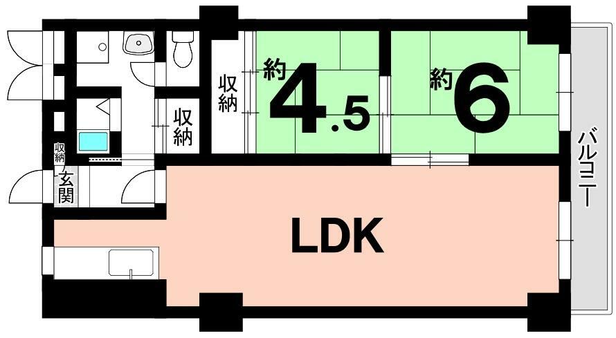 メゾン深草(2LDK) 7階の内観