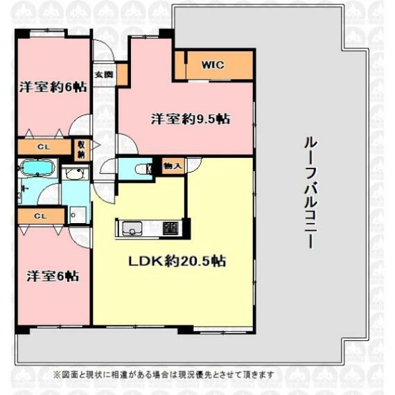 ダイアパレス川口新井宿(3LDK) 7階の間取り図