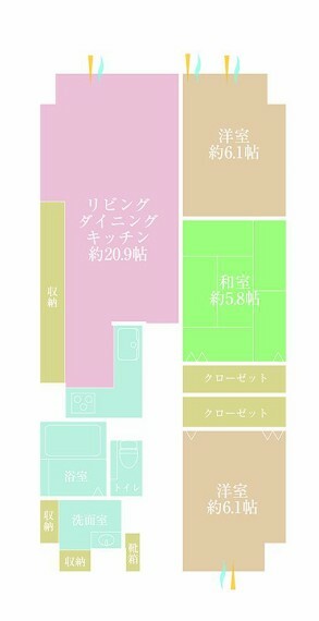 イトーピア東大島マンション(3LDK) 12階の間取り図