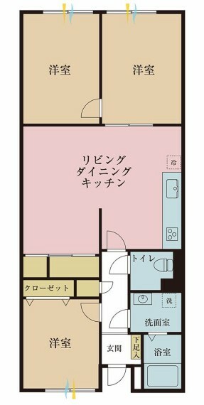 ソフィア西新井(3LDK) 3階の間取り図