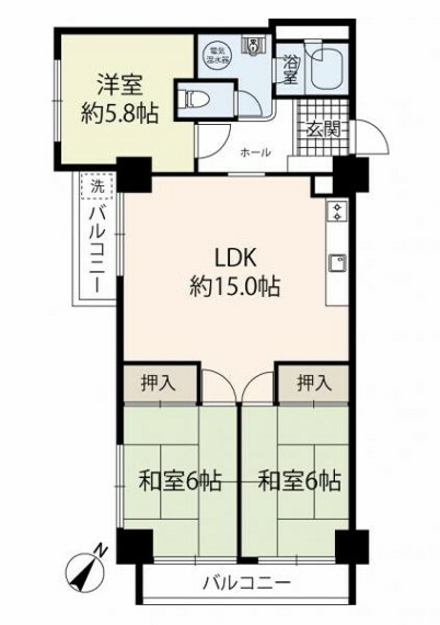 花川アーバンライフ(3LDK) 7階の間取り図
