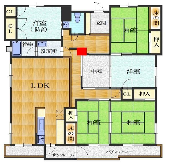 円明寺フラワーハイツ(5LDK) 5階の内観