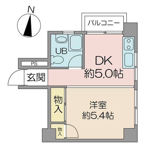 高円寺北コーポ(1DK) 7階の内観