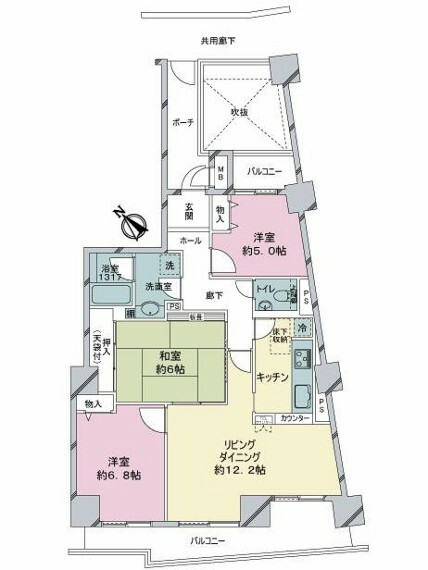 ベイシティ大阪センタープラザ(3LDK) 10階の間取り図