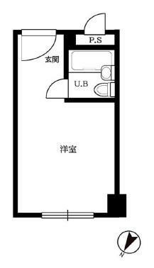 シャトレーイン東京笹塚(1R) 7階の間取り図