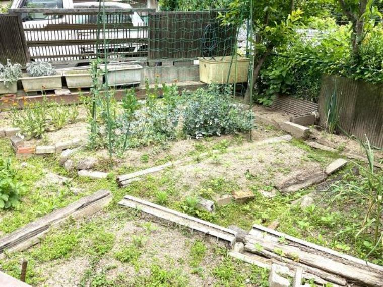 家庭菜園ができる庭がございます。広さも十分で様々な種類の野菜を育てることができます。
