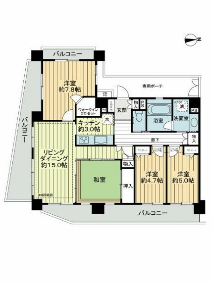 アーバンビュー湘南辻堂サウスヴィラ(4LDK) 5階の内観