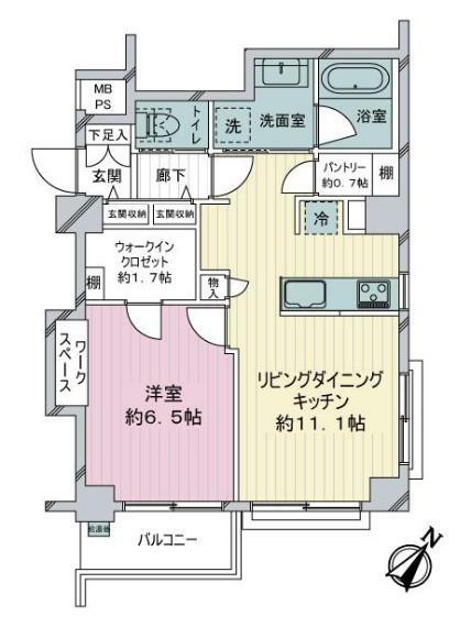 ライオンズマンション太子堂秋栄(1LDK) 6階の内観