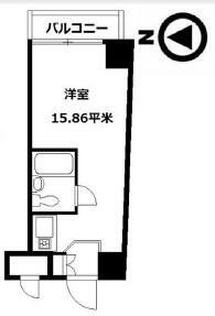 ライオンズマンション西新宿第8(1R) 3階の間取り図
