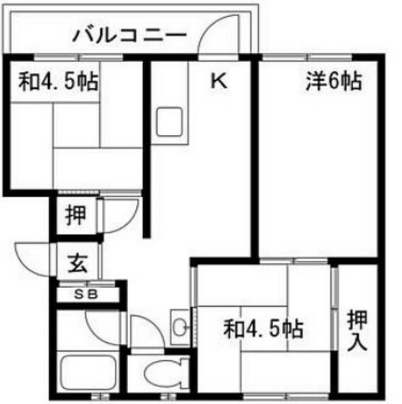 東加古川ファミリーマンション(3DK) 3階の内観