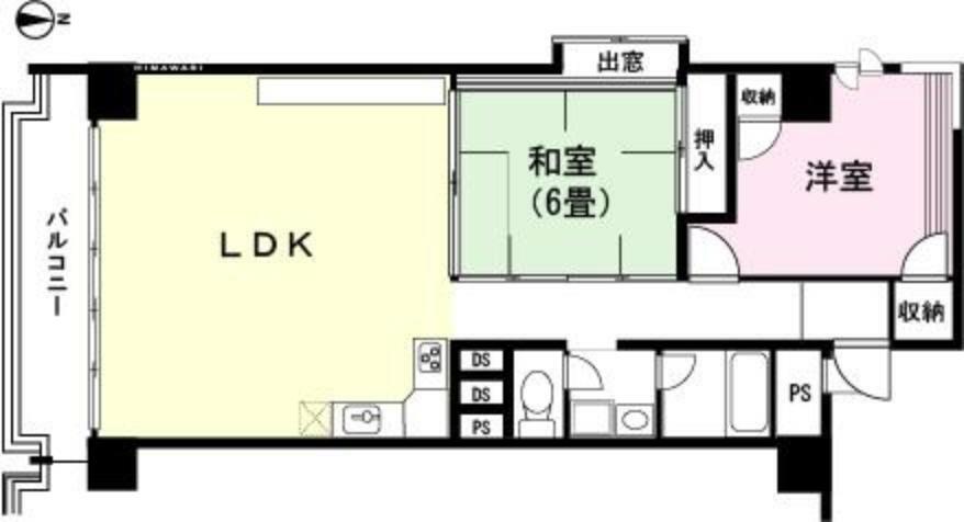 京王熱川マンションB棟(2LDK) 6階の内観