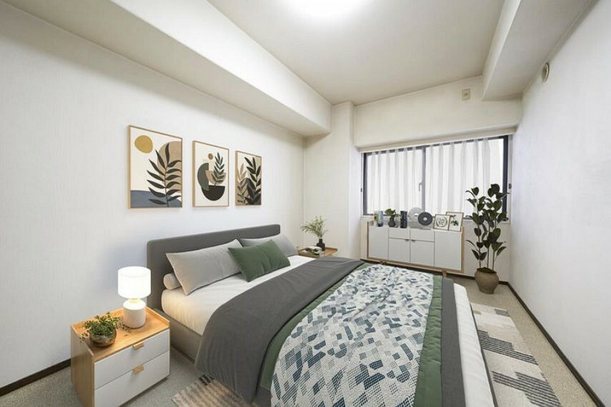 洋室（1）クローゼット付きのお部屋です。※画像にある家具・床・壁紙等はCG加工によるイメージです。家具等は価格に含まれません。