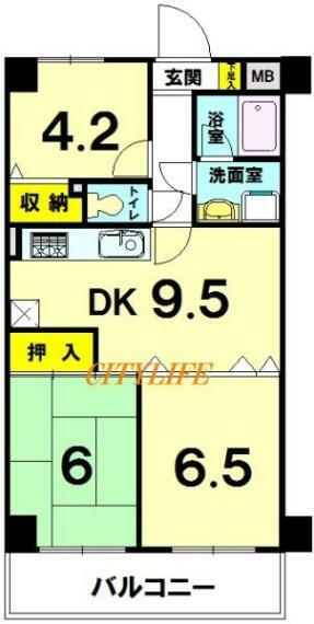 レノヴァシオン嵯峨野(3DK) 5階の内観