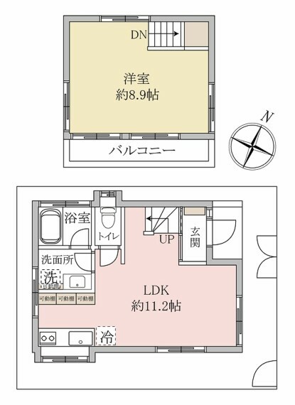 松戸市古ケ崎2丁目(1LDK)の内観