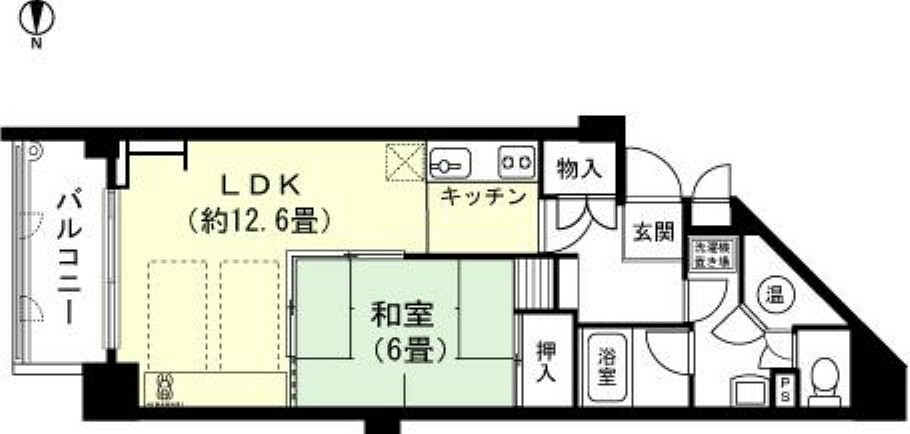 シーアイヴィラ伊豆熱川(1LDK) 8階の間取り図