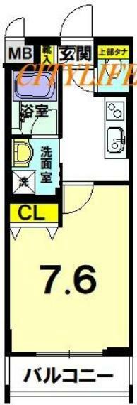 ベラジオ京都西院ウエストシティ(1K) 1階の間取り図
