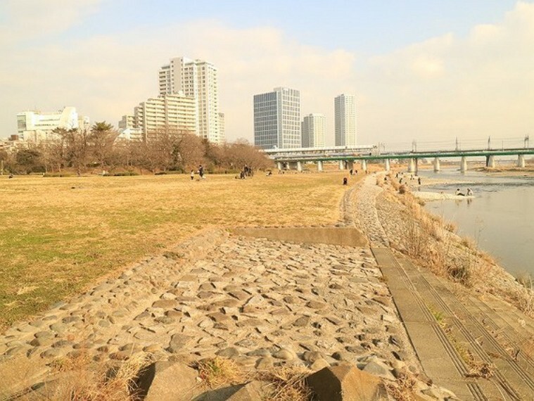 多摩川二子橋公園　約140m
