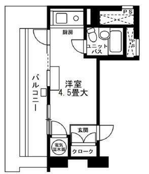 ハイホーム五反田(1R) 7階の間取り図