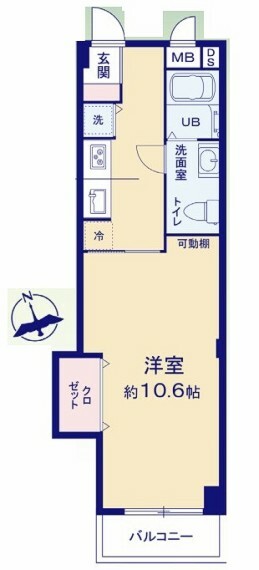 リレント早稲田(1K) 2階の間取り図