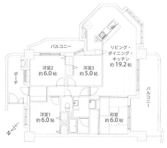 ライオンズガーデン東岡崎弐番館(4LDK) 9階の間取り図