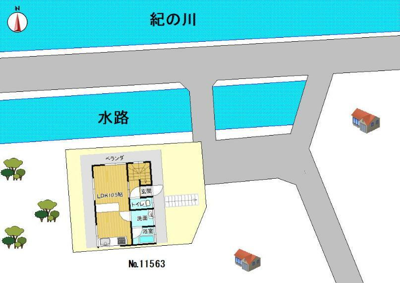 紀の川市荒見(2LDK)の内観