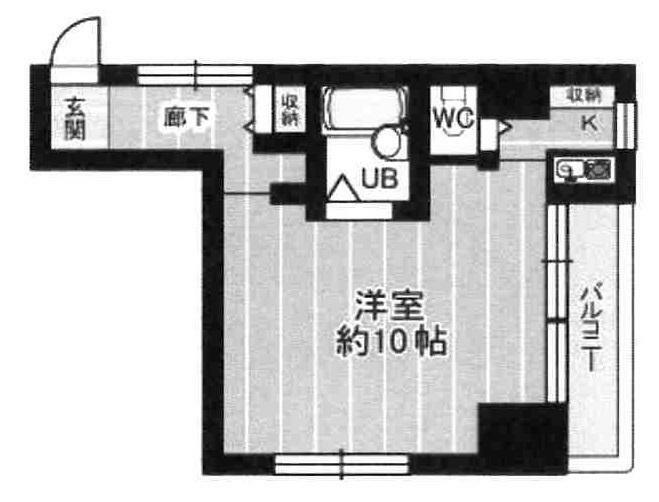 ロイヤルプラザ福島(1K) 2階の間取り図