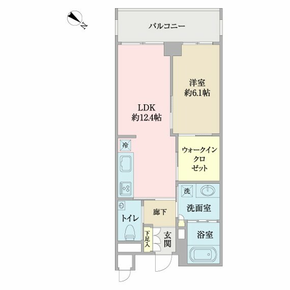 LUMISIA浦安舞浜(1LDK) 2階の間取り図
