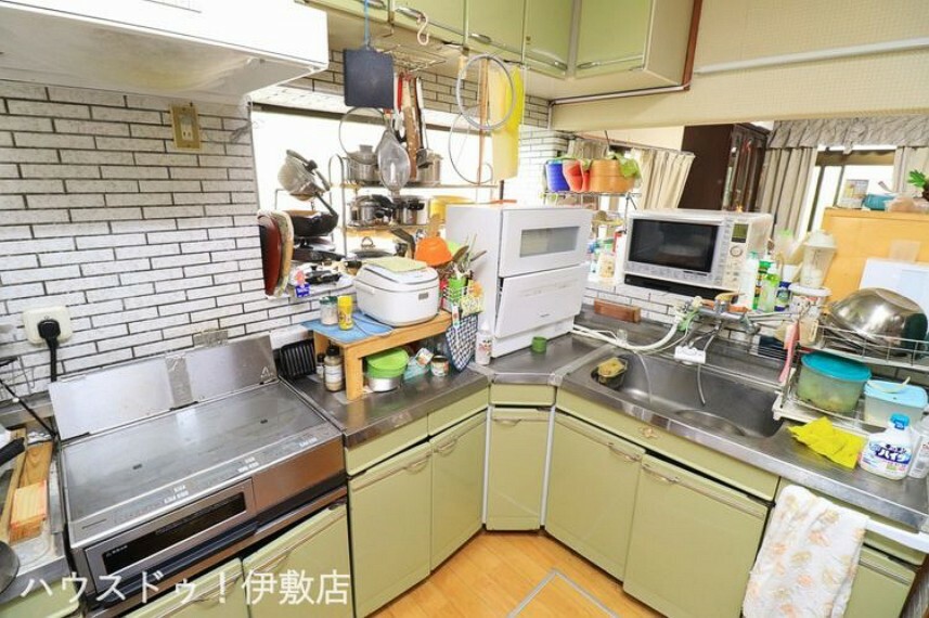 【キッチン】L型のキッチンで使いやすいです！