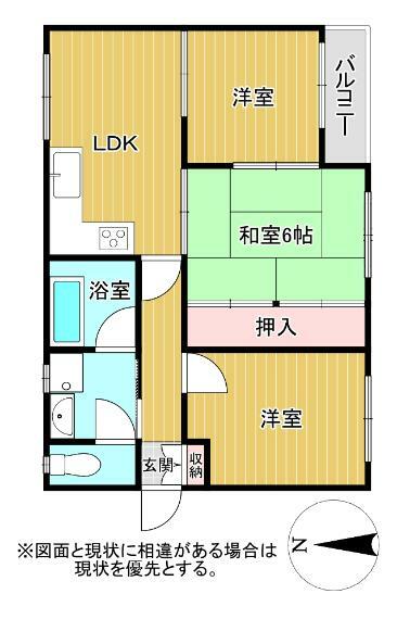 センチュリーコート紀ノ川(3DK) 1階の間取り図