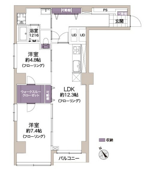 メゾンドール高田馬場(2LDK) 3階の間取り図