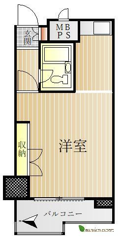 藤塚コーポラス(1K) 6階の間取り図
