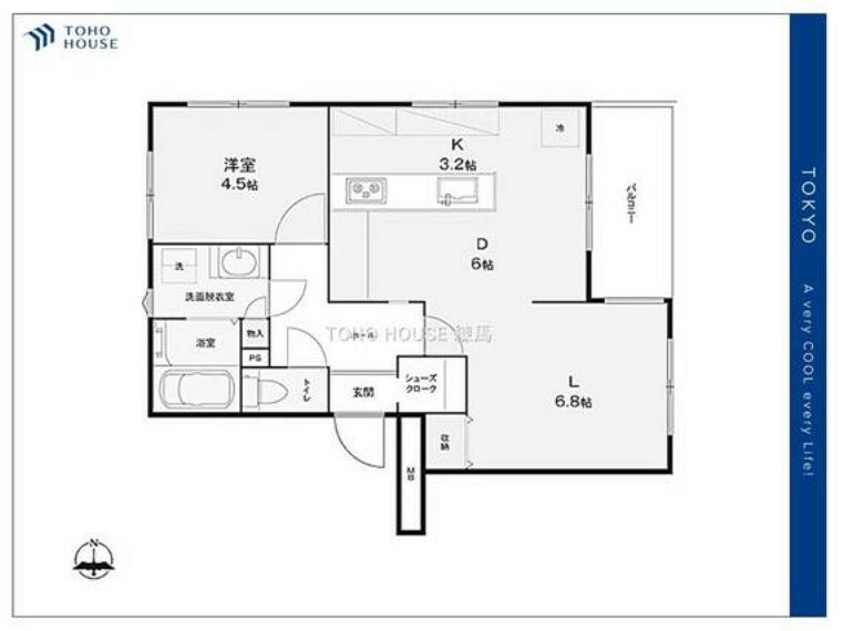 コスモ大泉学園(2DK) 2階の間取り図