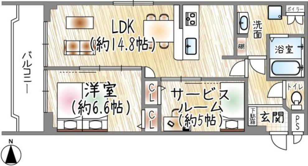 ルネ江坂(1LDK) 12階の間取り図