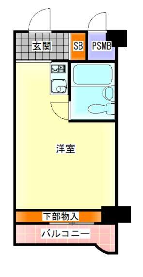 ライオンズマンション新大阪第5(1R) 10階の間取り図
