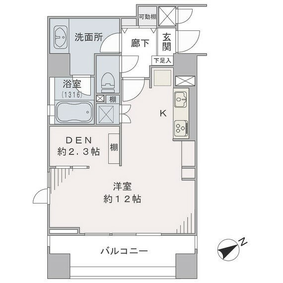 日神デュオステージ早稲田(1R) 7階の間取り図