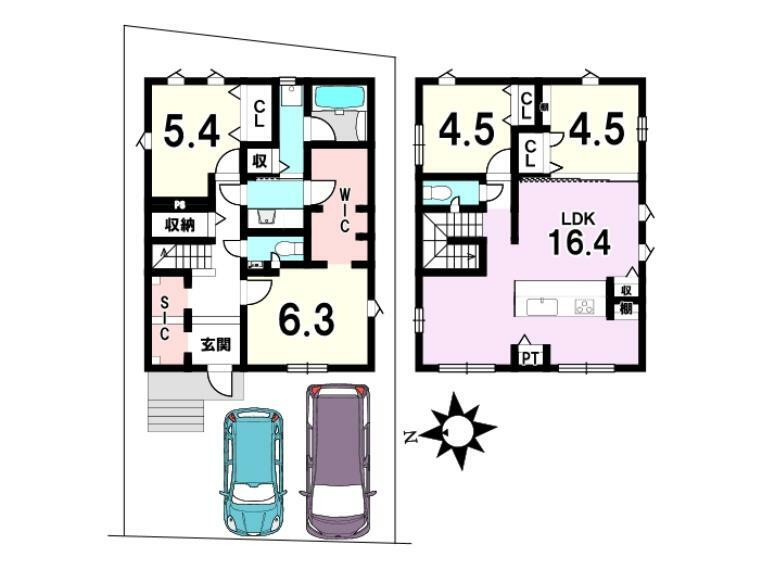 敷地・間取り図面は略図につき現況を優先致します。