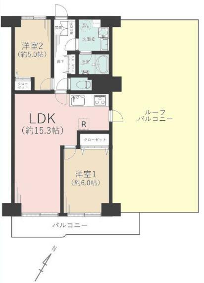 2LDKの中古マンションは、経済的に経済的な価格の物件です。リビングルームで家族団らんの時間が過ごせ、間仕切りで隔てた2部屋は、寝室や書斎、子供部屋など、目的に応じて、使えることがメリットです。