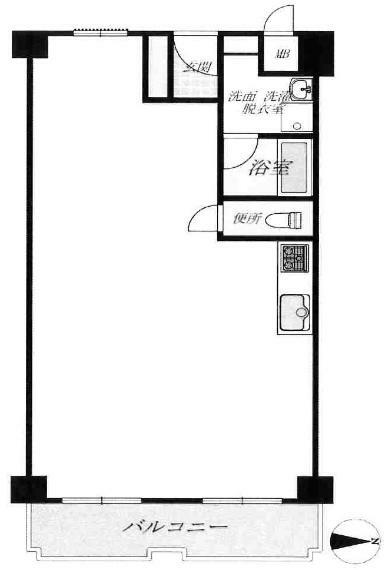エーデルハイム関目(1R) 4階の間取り図